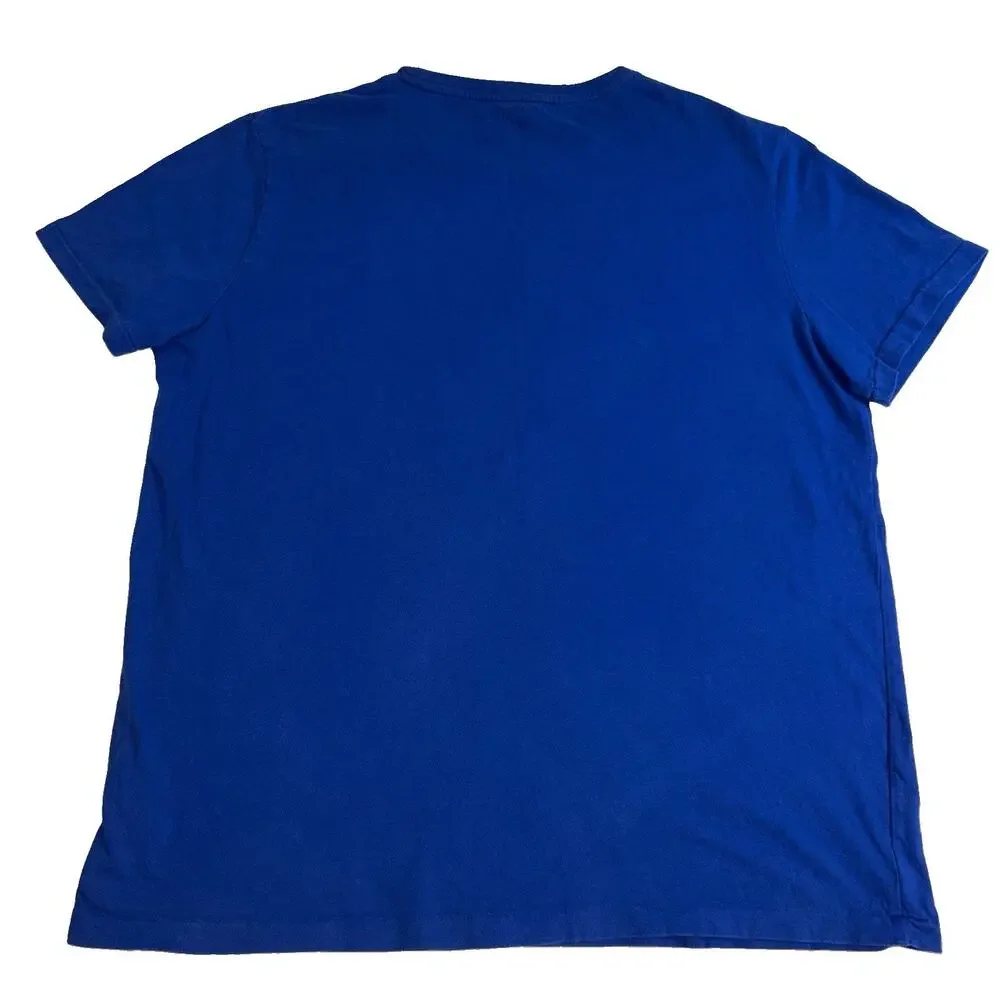 Polo Ralph Lauren Basic T-Shirt Mens L Blue Cotton Crew Logo Tee